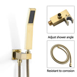 ZUN Shower set brushed gold 10 inch bathroom Deluxe mixer combination set wall mounted KE-3803-BG