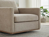 30.7"W Square Upholstered 360&deg Swivel Accent Chair and Comfy Single Sofa Chair with a Weathered W3118P439418