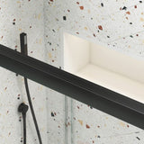 Bathtub Bypass shower door, sliding door, with 1/4" tempered glass and Matted black finish W2122131039