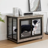 ZUN Dog Crate Furniture, Large Dog Kennel, 38"Wooden Pet Furniture with Pull-Out Tray, Home and Indoor W1212120267