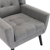 Modern Soft Linen Material Ergonomics Accent Chair Living Room Chair Bedroom Chair Home Chair With W67634084