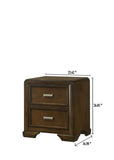 Contemporary Style 1pc 2-Drawer Nightstand Dark Brown Finish Wooden Home Bedroom Furniture B011P221270