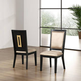 Espresso Set of 2pc Dining Chairs Contemporary Style Wooden Comfort Dining Room Kitchen B011P311023