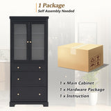 70.1" Modern High Freestanding Tall Bathroom Cabinet with 2 Adjustable Shelves, 3 Drawers, Soft N729P271979B