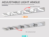 Modern 7-Light LED Vanity Light Fixture - Chrome Finish with Acrylic Light Shades - Energy-Efficient W1340P206817