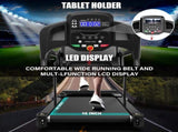Compact Folding Treadmill for Home - 2.5HP Quiet Brushless Motor, 3-Level Incline, 7.5 MPH, Shock 50038588