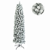7.5ft Pencil Flocking Christmas Tree 69444721