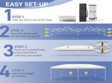 10x20 ft Instant Pop Up Canopy Tent White, 6 Mesh Panels 2 Doors 4 Net 41921225
