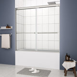 Bathtub Bypass shower door, sliding door, with 1/4" tempered glass and Chrome finish 56-60"x58" W2122131040