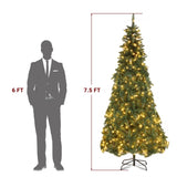 7.5ft Automatic Structure PVC Material 600 Lights Warm Color 8 Modes 1200 Branches Christmas 92326934