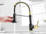 Commercial Kitchen Faucet with Pull Down Sprayer, Single Handle Single Lever Kitchen Sink Faucet W1932P156133