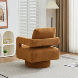 29.13" W Square Swivel Accent Chair, Modern Rotating Arm Chair with Open Back,360 Degree Rotation, W1852P211990