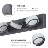 (Same as W1340110593/L2009) LED Modern Black 5-Light Vanity Lights Fixtures Over Mirror Bath Wall W1340P206811