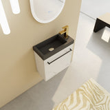 ZUN 20'' Floating Wall-Mounted Bathroom Vanity with Resin Sink & Soft-Close Cabinet Door 35739830