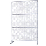 Outdoor & Indoor Privacy Metal Privacy 76" H48" W, Freestanding Decorative Privacy W465P193212
