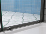 Single Sliding Shower Door 56-60" W x 72" H Semi-Frameless Shower Glass Panel, 1/4" Clear W2965P364900