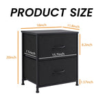 ZUN Drawers Dresser Chest of Drawers,Metal Frame and Wood Top,Black,wo packs 39696993