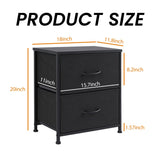 ZUN Drawers Dresser Chest of Drawers,Metal Frame and Wood Top,Black,wo packs 39696993