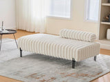 49.6" Wide Upholstered Mini Loveseat with Metal Legs, 2-Seater Small Sofa End of Bed Bench Window W3118P307506