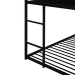 ZUN Bunk Beds for Kids Twin over Twin,House Bunk Bed Metal Bed Frame Built-in Ladder,No Box Spring 12638652