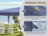 10'x20' Instant Pop Up Canopy Tent Blue, 6 Side Panels 2 Doors 4 Mesh 45955673