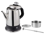 12-Cup Electric Percolator Coffee Pot Stainless Steel Coffee Maker Silver 37002991