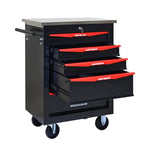 ZUN 5 Drawers Multifunctional Tool Cart with Wheels,Metal Rolling Tool Cart Storage for Garage Workshop W1102P245250