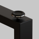 51" Modern Minimalist Rectangular Glass Dining Table for 4-6 with 0.31" Tempered Glass Tabletop and 77310009