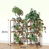 Plant Stand Indoor, Outdoor Wood Plant Stands for Multiple Plants, Plant Shelf Ladder Table Plant W2181P192837