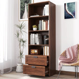 Bookshelf with Drawers, 70.87" Tall, 4 Shelf, Modern, Home Office, Living Room, Study W331P265269