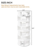 ZUN ON-TREND Φ23.6'' Rotating Shoe Rack Tower, 7-Tier Spinning Shoe Shelf with 5 Grids Per Layer, N721P180790K