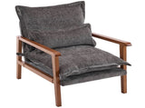 Cloud Shaped Indoor Leisure with Solid Wood Armrest & Solid Wood Frame, Chenille Fabric Accent 75796511