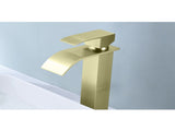 Waterfall Spout Single Handle Bathroom Sink Faucet W2287P154604