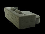 75''2-in-1 Foldable Sofa,Convertible Sleeper Foam Sofa Bed with Multi Functional Blanket, Corduroy W834P317048