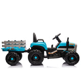 ZUN Ride on Tractor with Trailer,24V Battery Powered Electric Tractor Toy, 200w*2motor W1578P193906