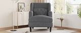 Upholstered Accent Chair Tufted Armchair for Living Room and Bedroom, Dark Grey N763P193158R