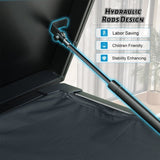 Outdoor Storage Box, 100 Gallon Metal Deck Box Built-in a Oxford Fabric Storage Bag, Lockable & W1859P352905