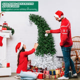 6 FT Santa Hat Style Pre-lit Christmas Tree, Hinged Artificial Xmas Tree Pine Tree with 250 Warm 12914218