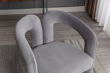 COOLMORE Contemporary Designed Velvet Fabric Upholstered Accent/Dining Chair /Barrel Side Chairs W395103726