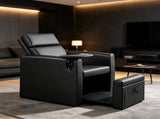 Black PVC Electric Reclining Pedicure Chair 77802564