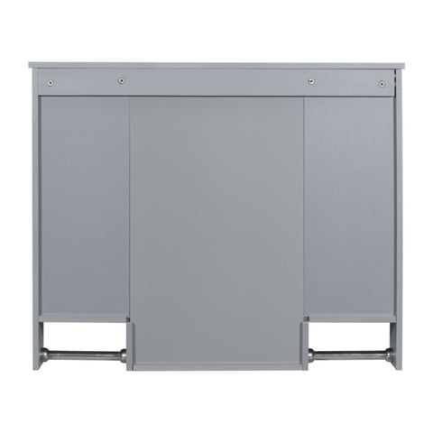 ZUN 35'' x 28'' Modern Wall Mounted Bathroom Storage Cabinet, Bathroom Wall Cabinet with Mirror, 75349292