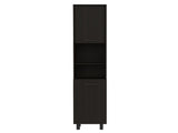 Thorndike 2-Shelf Rectangle Pantry Cabinet Black Wengue B06280432