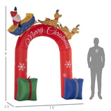 ZUN Christmas Inflatable Gingerbread House Archway 38790318