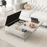 35 inch Wide Square storage benches Coffee Table with Lift Top Oversized Storage Ottoman in W1170P269768