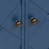 U_Style Luxury Multi-Functional MDF Sideboard woven Wood Slat Doors, Tiered Stepped Design & N711P269061V