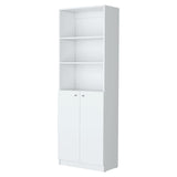 Sutton 2-Door Bookcase, Storage with Multi-Level Shelves and Double Door Design B128P176167