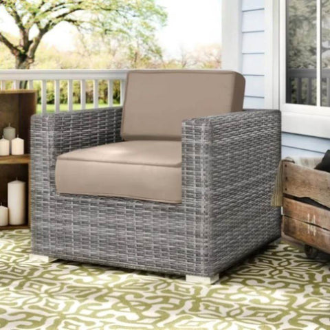 ZUN Fully Assembled Patio Chair with Cushions B120P143955