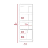 ZUN Durango Bookcase, Three Shelves, Double Door Cabinet B128P148910