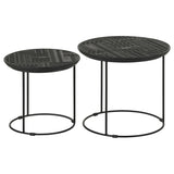 Matte Black 2-Piece Nesting Table B062P153894