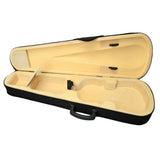 Durable Cloth Fluff Triangle Shape Case with Beige Lining for 4/4 Violin Black 66355833